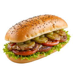 Mouthwatering hamburger with tomato cheese and beef patty