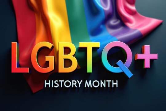 the lgbtq + history month logo - Powered by Adobe
