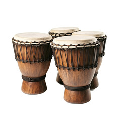 African drums, isolated on transparent background
