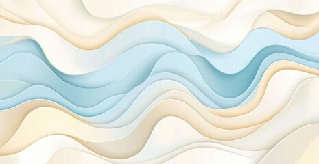 Fototapeta premium Abstract pattern of flowing curves in soft colors creating a serene background design ideal for modern decor and digital applications
