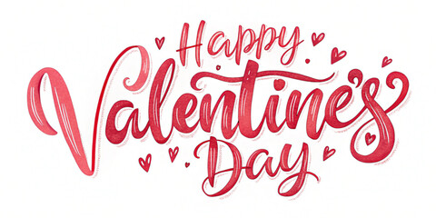 Obraz premium Happy Valentines day Collection of Happy Valentine's Day lettering inscription. Set of handwriting Happy Valentine's Day text . Hand drawn vector art.Vector illustration on white background