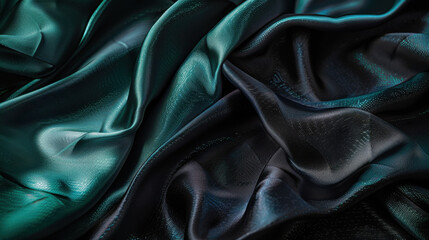 Obraz premium blue, teal and jade silk background