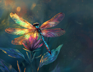 Glowing Dragonfly