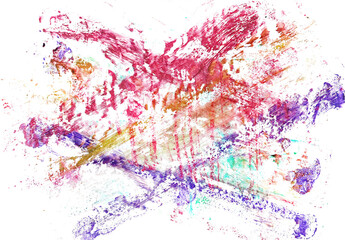 Naklejka premium Colorful watercolor smeared, brush stroke, isolated on white