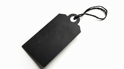 black gift label on white background