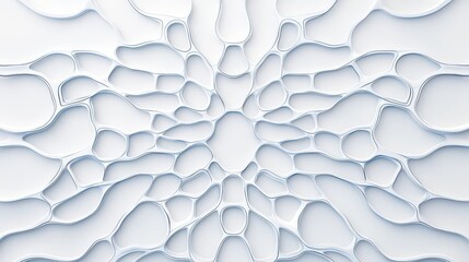 Abstract white texture with intricate fluid patterns and shapes.