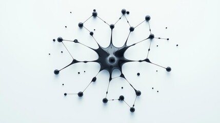 Abstract representation of neural connections in black and white.
