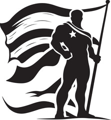 Patriot Day icon silhouette vector with white background