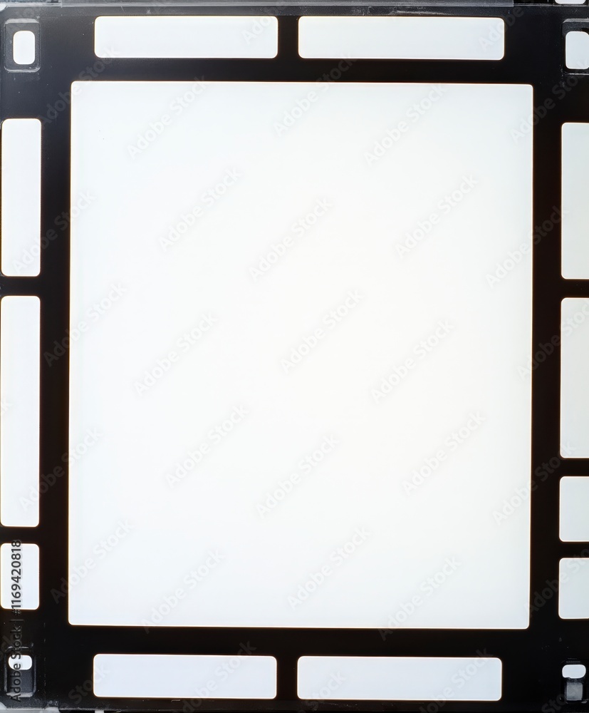 Poster Empty Film Frame Background with Blank Space for Design Elements