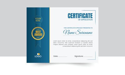 Innovative Modern Certificate Template Design.