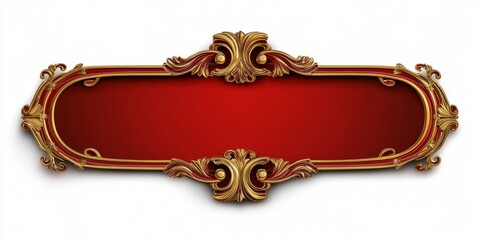 Elegant Red And Gold Ornate Decorative Frame