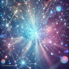 Obraz premium Intelligent Web: Glowing Nodes of Digital Connectivity
