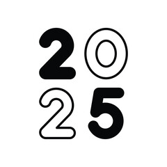 2025 Numbers vector icon