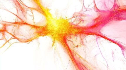 Digital Networks with Bright Glowing Effects