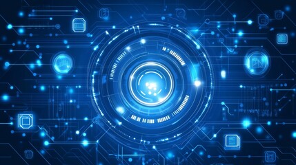 Futuristic Abstract Design with High-Tech Elements