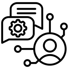 Networking Linear Icon Career Education Vector