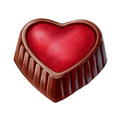 Delicious Valentine’s Day Chocolate Heart Illustration
