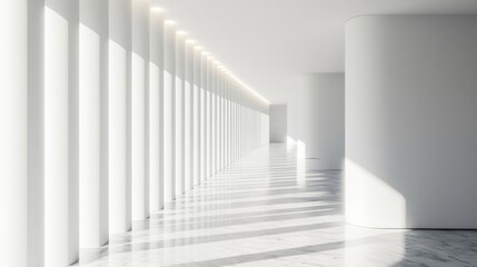 Fototapeta premium Modern Interior with Clean Lines and Bright Lighting