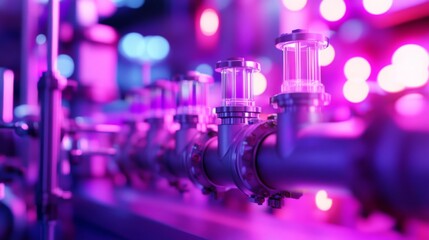 Modern Manufacturing Interface with Soft Light Background