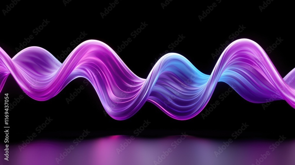 Aufkleber dynamic wave motion abstract space digital art colorful design close-up fluidity concept