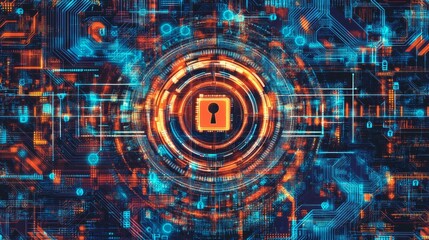 Abstract Digital Concept with Bright Colors and Clean Lines