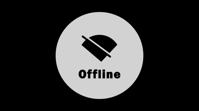 Wi-fi off icon in outline style. Simple wi-fi symbol vector pixel-perfect icon. wi-fi offline icon video.