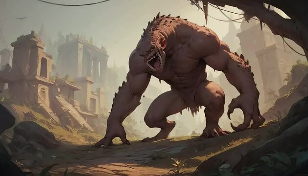 폐허 사이 괴물