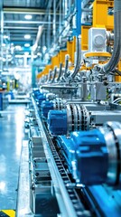 Fototapeta premium Industrial Automation Line with Modern Machinery and Equipment