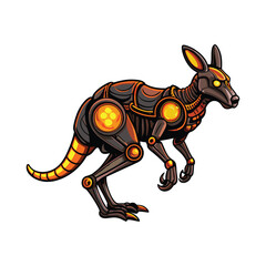 A mechanical kangaroo with powerful hydraulic legs.