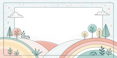 a sketch cute rainbow gradient illustration background