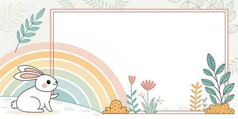 a sketch cute rainbow gradient illustration background