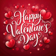 Happy Valentine's Day Concept Background with Romantic Elements and Festive Design