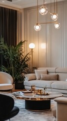 Elegant Living Room with Modern Decor and Cozy Atmosphere