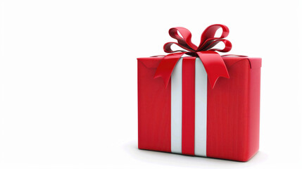 Obraz premium red gift box isolated on white