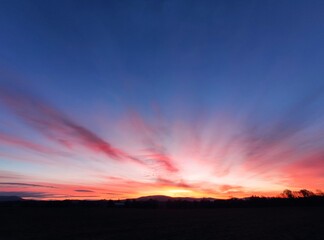 sunset in the sky
