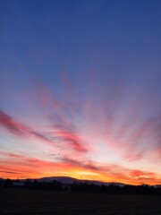sunset in the sky