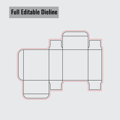 box dieline , dieline template, packaging dieline, label and packaging dieline design