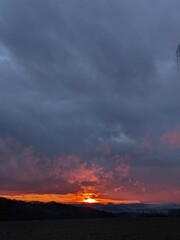 sunset in the clouds