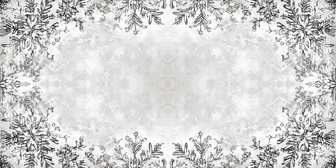Obraz premium Intricate Snowflake Designs Frame A Glimmering Winter Scene