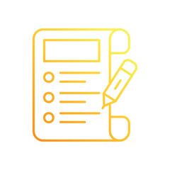 Fototapeta premium New Year�s Resolutions List vector icon