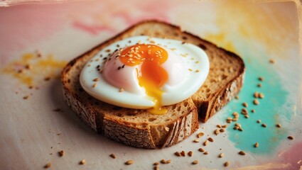 Egg Sandwich for healthy breakfast. AI Generated.