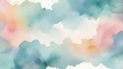 Obraz premium Pastel Watercolor Wash Background Soft and Artistic Blends