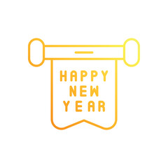 Happy New Year Banner vector icon