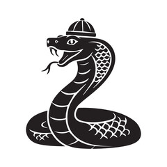 Chinese new year snake vector silhouette illustration