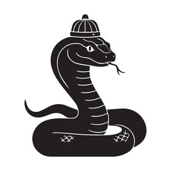 Fototapeta premium Chinese new year snake vector silhouette illustration