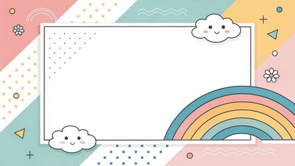 cute rainbow pop gradient illustration background