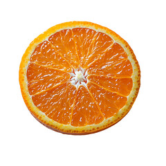 Juicy Orange Slice Transparent Background.