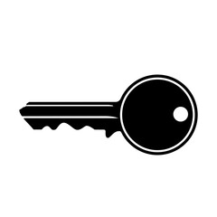 House Door Latch Key Black Silhouette Illustration