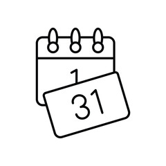 Calendar Page Turning vector icon