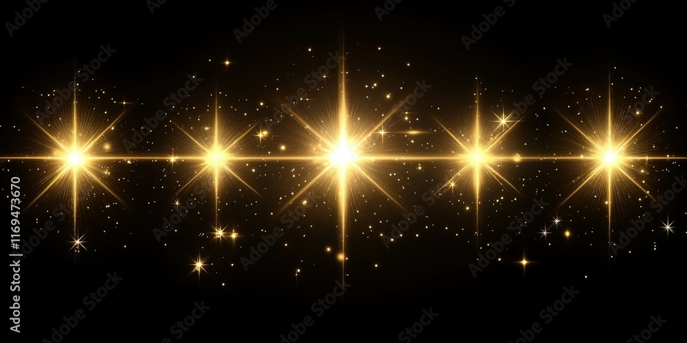 Poster bright stars sparkle against a dark backdrop creating a mesmerizing celestial display